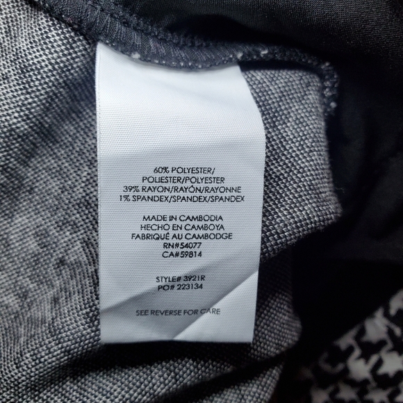 Cabi Sz 4 Black White Houndstooth Trouser - Picture 9 of 10